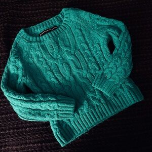 Tommy Hilfiger Children’s Cable Knit Sweater Teal Sz 4/5 XS